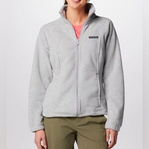 Columbia Women's Benton Springs Full Zip Fleece Jacket Grey Heather‎ Size Medium